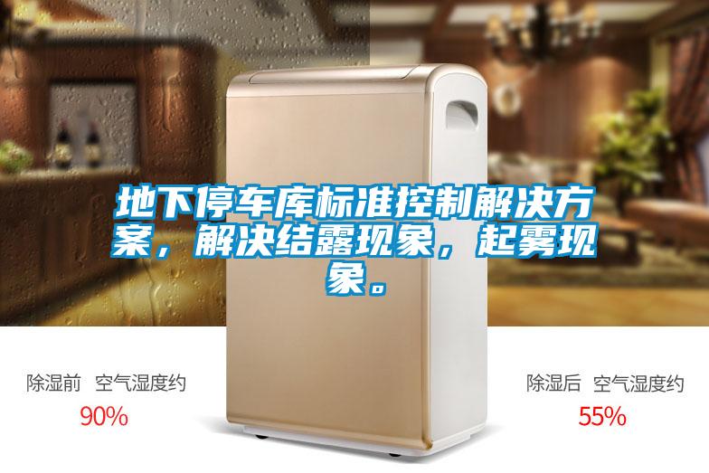 地下停車庫標(biāo)準(zhǔn)控制解決方案，解決結(jié)露現(xiàn)象，起霧現(xiàn)象。