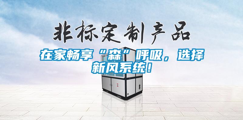 在家暢享“森”呼吸，選擇新風系統！