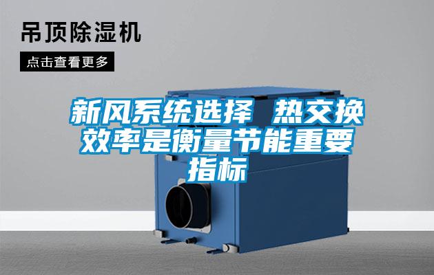 新風系統選擇 熱交換效率是衡量節能重要指標