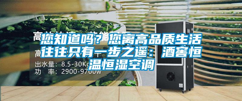 您知道嗎？您離高品質生活往往只有一步之遙：酒窖恒溫恒濕空調