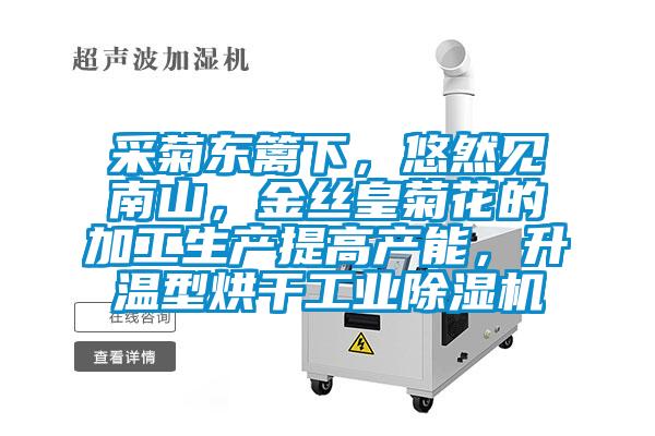 采菊東籬下，悠然見南山，金絲皇菊花的加工生產(chǎn)提高產(chǎn)能，升溫型烘干工業(yè)除濕機(jī)