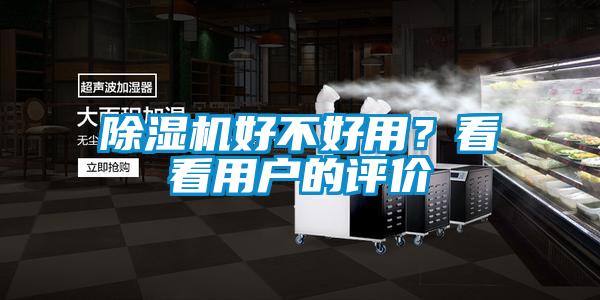 除濕機好不好用？看看用戶的評價