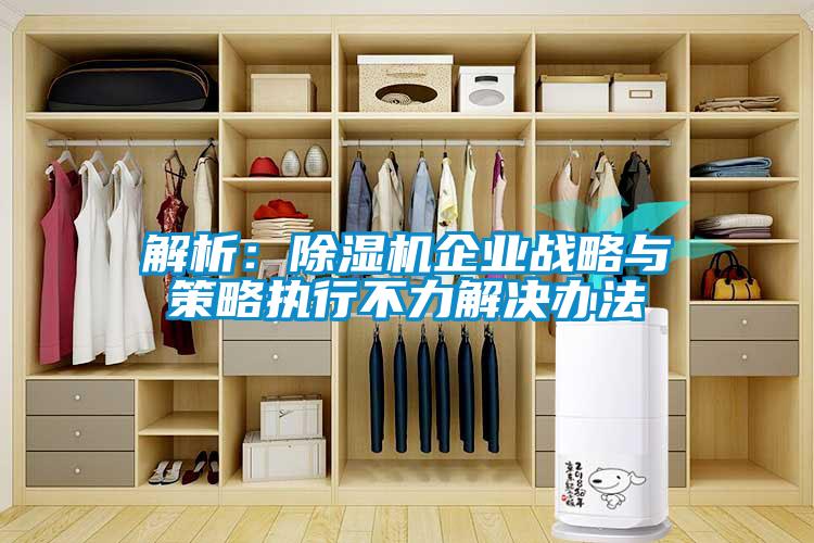 解析：除濕機企業戰略與策略執行不力解決辦法