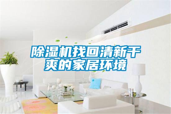除濕機找回清新干爽的家居環境