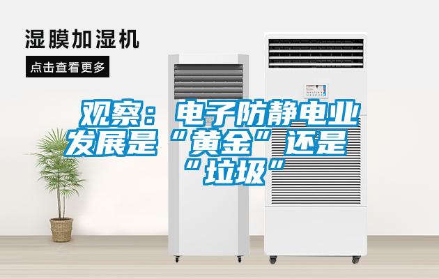 觀察：電子防靜電業(yè)發(fā)展是“黃金”還是“垃圾”