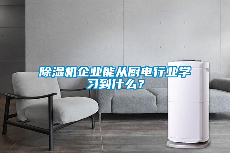 除濕機(jī)企業(yè)能從廚電行業(yè)學(xué)習(xí)到什么？