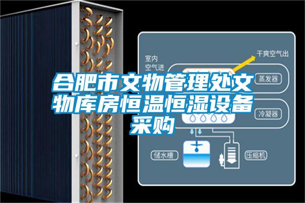 合肥市文物管理處文物庫房恒溫恒濕設(shè)備采購