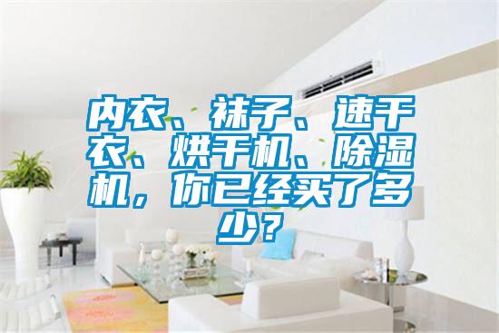 內衣、襪子、速干衣、烘干機、除濕機，你已經買了多少？