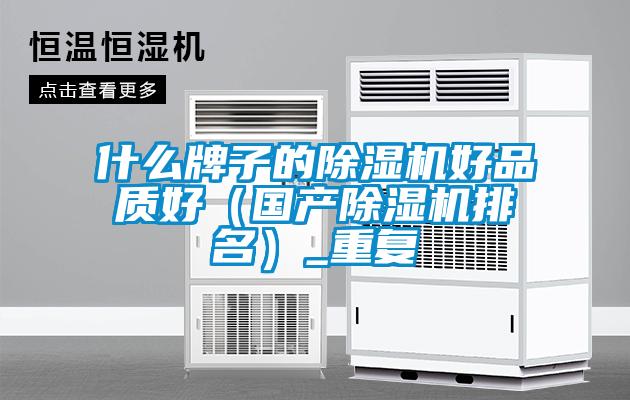 什么牌子的除濕機好品質好（國產除濕機排名）_重復