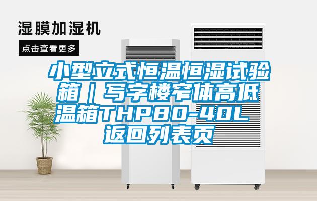 小型立式恒溫恒濕試驗(yàn)箱｜寫(xiě)字樓窄體高低溫箱THP80-40L 返回列表頁(yè)