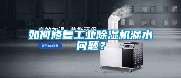 如何修復工業除濕機漏水問題？