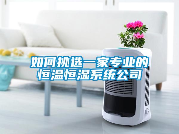 如何挑選一家專業的恒溫恒濕系統公司