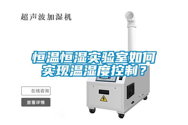 恒溫恒濕實驗室如何實現溫濕度控制？