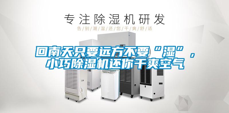 回南天只要遠方不要“濕”，小巧除濕機還你干爽空氣