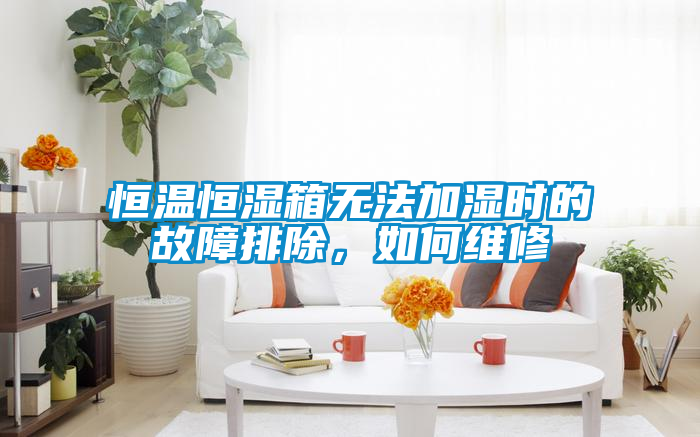 恒溫恒濕箱無法加濕時的故障排除，如何維修