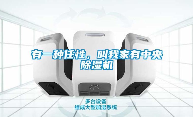 有一種任性，叫我家有中央除濕機