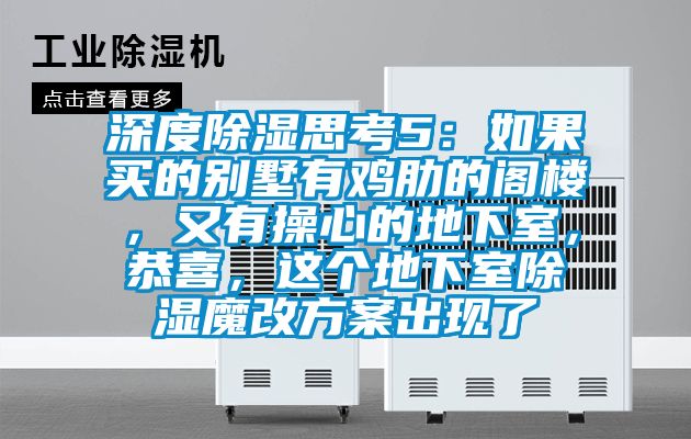 深度除濕思考5：如果買的別墅有雞肋的閣樓，又有操心的地下室，恭喜，這個地下室除濕魔改方案出現了