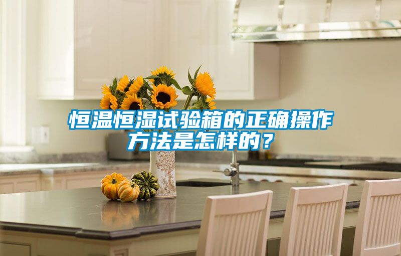 恒溫恒濕試驗箱的正確操作方法是怎樣的？