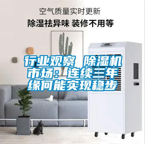 行業觀察 除濕機市場：連續三年緣何能實現穩步