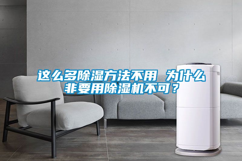 這么多除濕方法不用 為什么非要用除濕機不可？