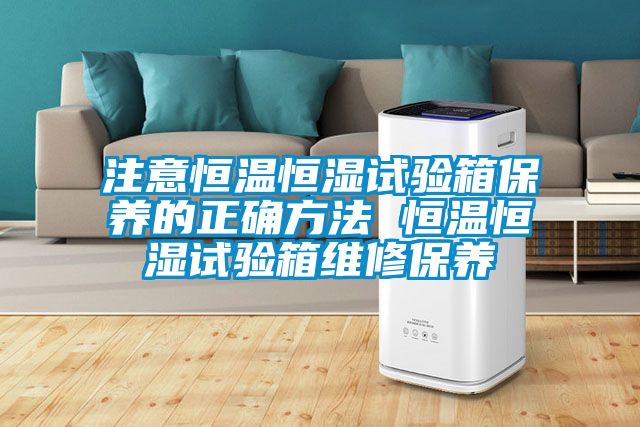 注意恒溫恒濕試驗(yàn)箱保養(yǎng)的正確方法 恒溫恒濕試驗(yàn)箱維修保養(yǎng)