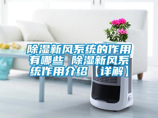 除濕新風系統的作用有哪些 除濕新風系統作用介紹【詳解】