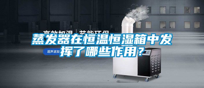 蒸發器在恒溫恒濕箱中發揮了哪些作用？