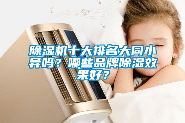 除濕機十大排名大同小異嗎？哪些品牌除濕效果好？