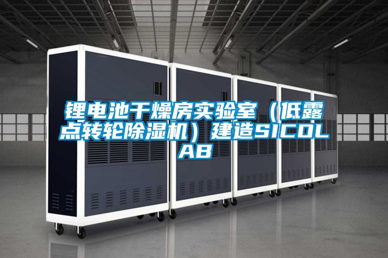 鋰電池干燥房實驗室（低露點轉輪除濕機）建造SICOLAB