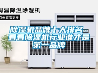 企業(yè)新聞除濕機品牌十大排名 看看除濕機行業(yè)誰才是第一品牌