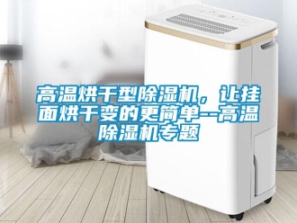 企業新聞高溫烘干型除濕機，讓掛面烘干變的更簡單--高溫除濕機專題