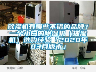 企業新聞除濕機有哪些不錯的品牌？一個小白的除濕機（抽濕機）選購經驗「2020年03月版本」