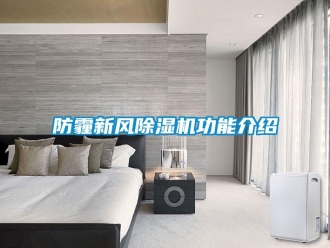 企業新聞防霾新風除濕機功能介紹