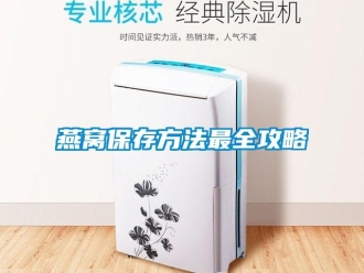 知識百科燕窩保存方法最全攻略