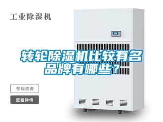 常見問題轉輪除濕機比較有名品牌有哪些？