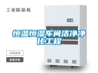 知識百科恒溫恒濕車間潔凈凈化工程